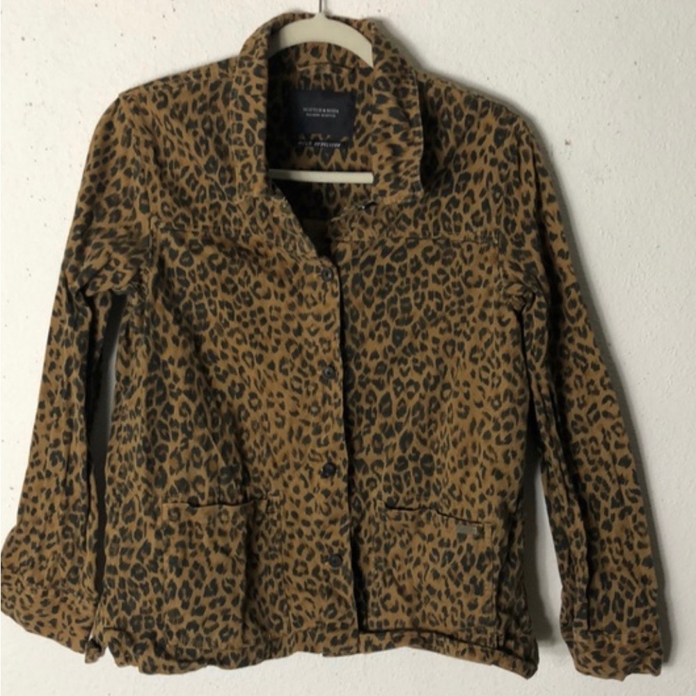 Scotch and soda jacket animal print 100%cotton  size 4